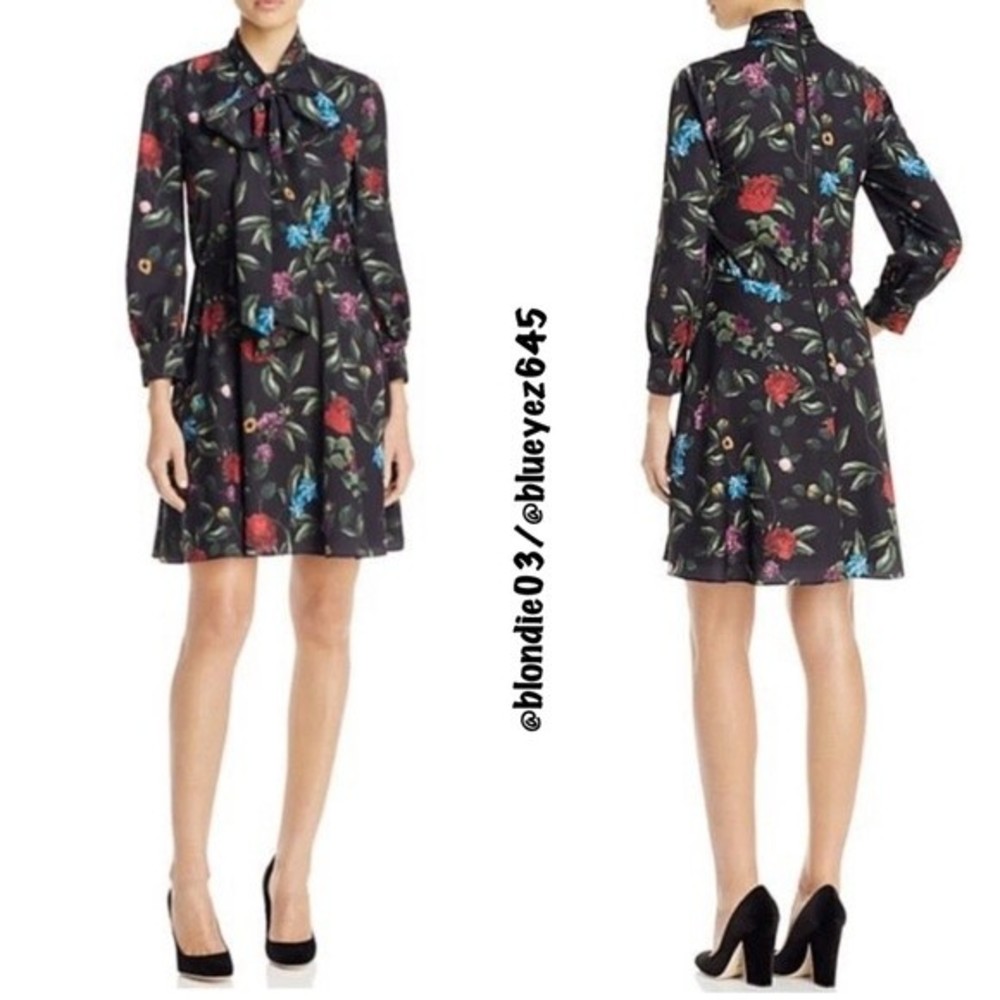 Alice + Olivia “floral print bow” dress 2 - Picture 2 of 7